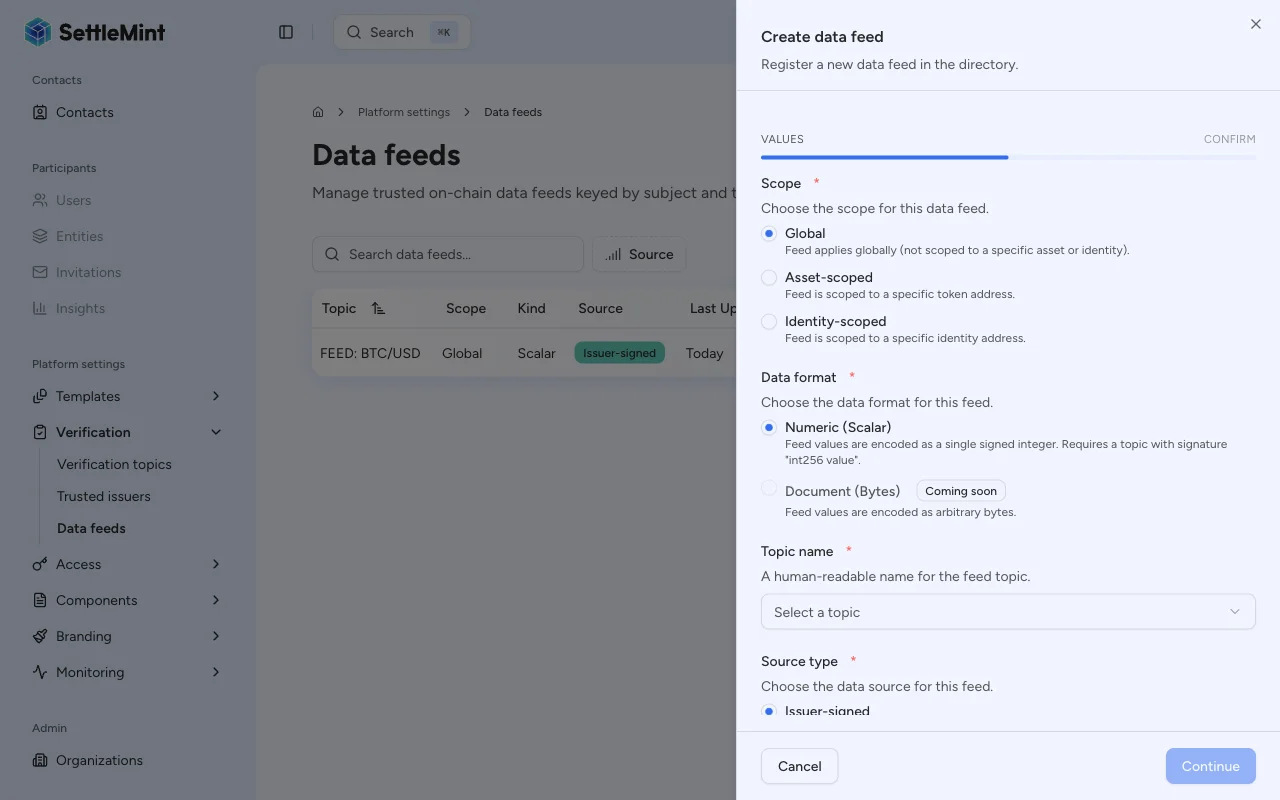 Create feed form