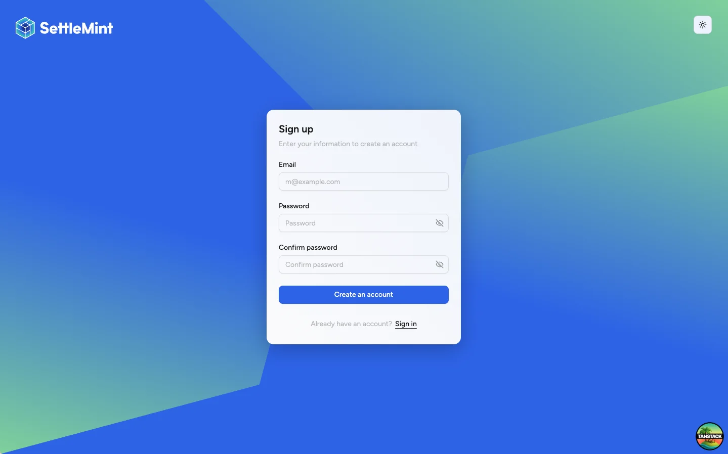 Sign-up form