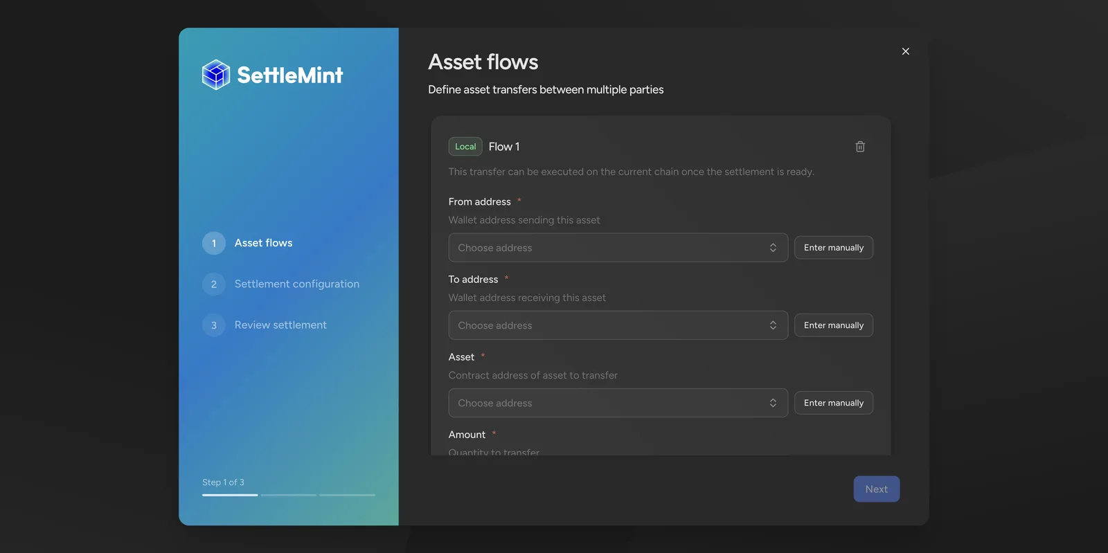 XVP settlement setup